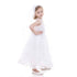 Petite Adele Little Girls White Organza Pearl Belt Flower Girl Dress 2-6 - SophiasStyle.com